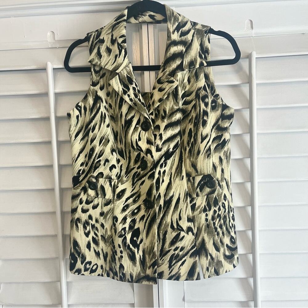 Virgo‎ Tan Animal Print Tank Top Size 8